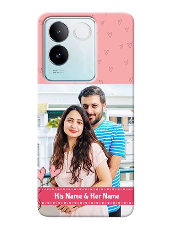 Custom iQOO Z7 Pro 5G phone back covers: Love Design Peach Color