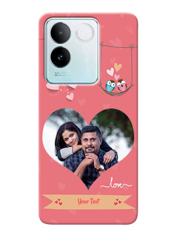 Custom iQOO Z7 Pro 5G custom phone covers: Peach Color Love Design