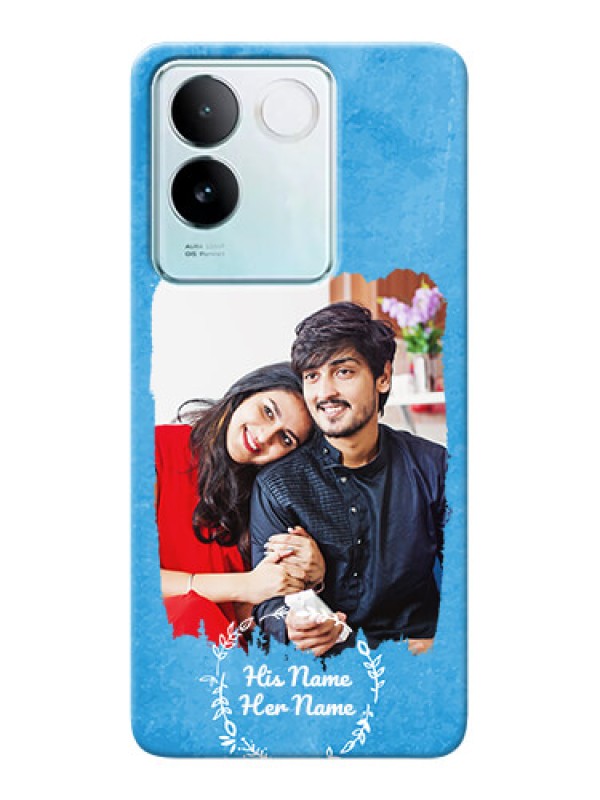 Custom iQOO Z7 Pro 5G custom mobile cases: Blue Color Vintage Design