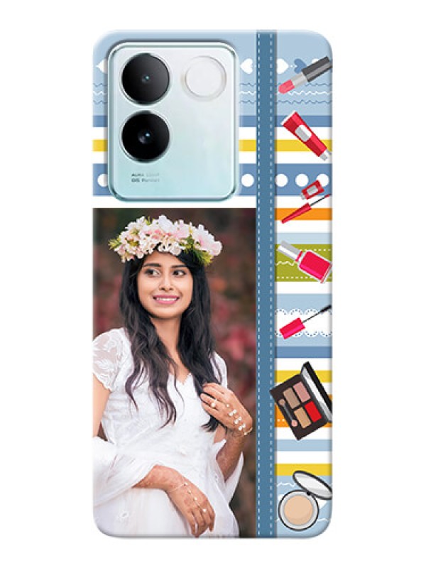 Custom iQOO Z7 Pro 5G Personalized Mobile Cases: Makeup Icons Design