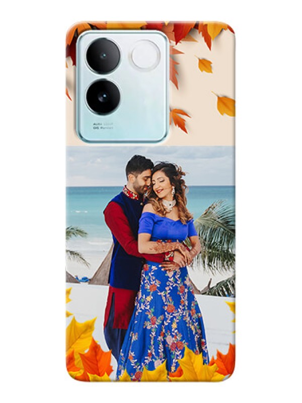 Custom iQOO Z7 Pro 5G Mobile Phone Cases: Autumn Maple Leaves Design