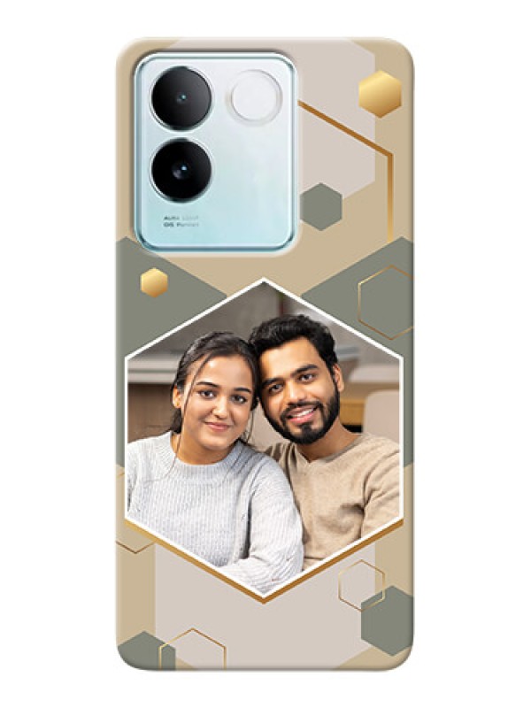 Custom iQOO Z7 Pro 5G Photo Printing on Case with Stylish Hexagon Pattern Design