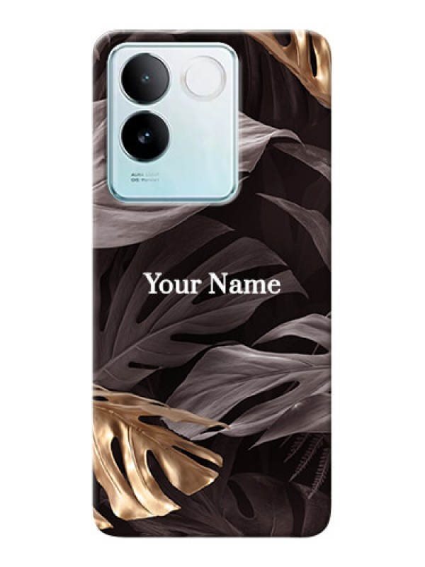 Custom iQOO Z7 Pro 5G Personalised Phone Case with Wild Leaves digital paint Design