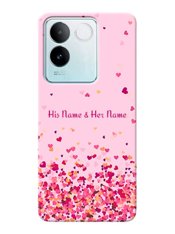 Custom iQOO Z7 Pro 5G Photo Printing on Case with Floating Hearts Design