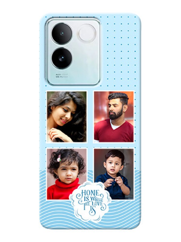 Custom iQOO Z7 Pro 5G Custom Phone Case with Cute love quote with 4 pic upload Design