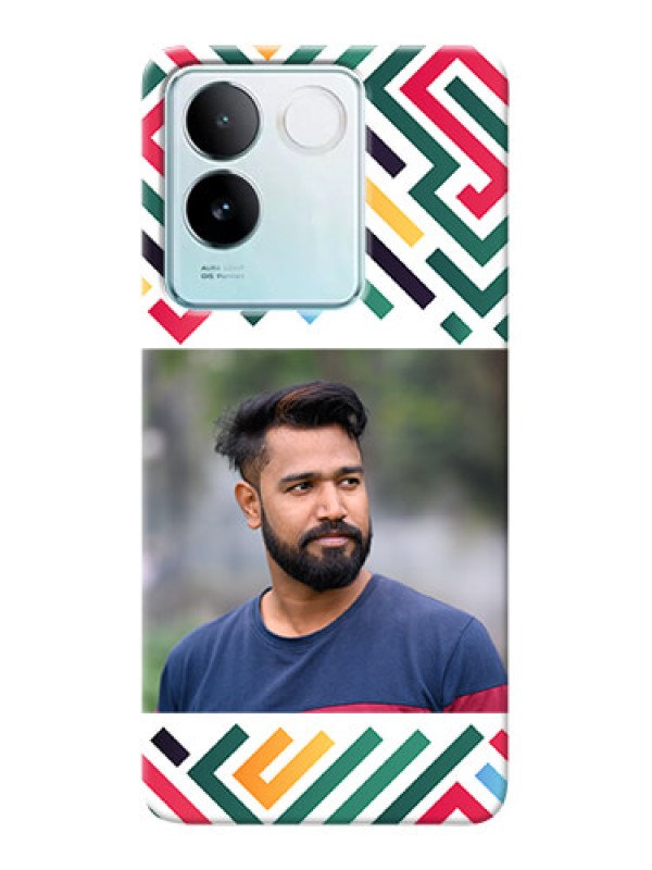 Custom iQOO Z7 Pro 5G Personalized Phone Case with Colorful Maze Pattern Design