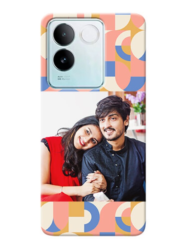 Custom iQOO Z7 Pro 5G Photo Printing on Case with Semiwithcircle Maze Pattern Design