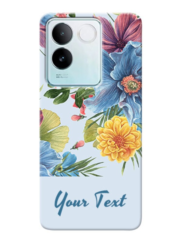 Custom iQOO Z7 Pro 5G Custom Mobile Case with Stunning Watercolored Flowers Painting Design