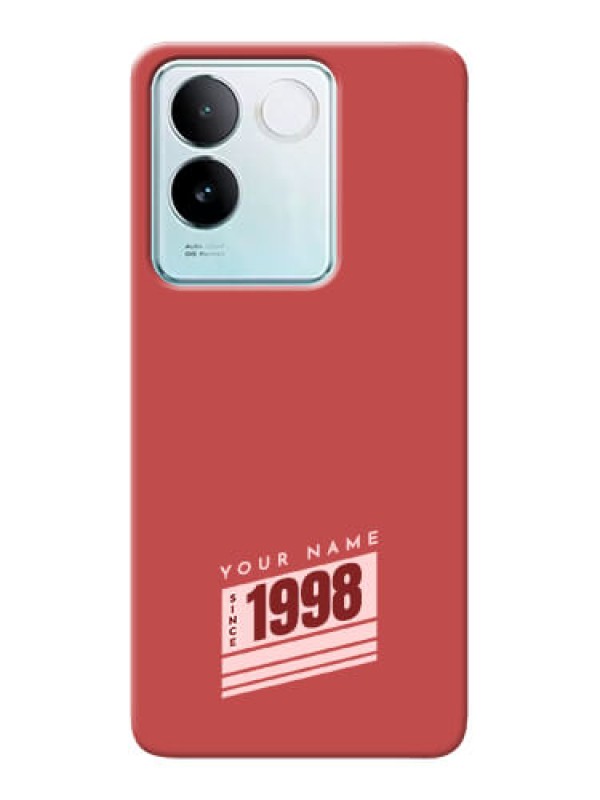 Custom iQOO Z7 Pro 5G Custom Phone Case with Red custom year of birth Design