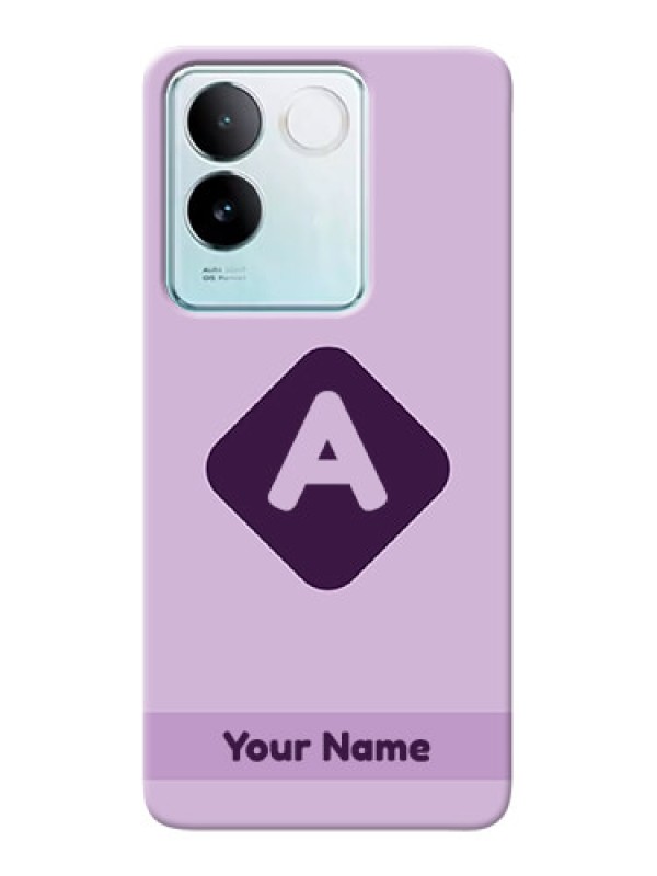 Custom iQOO Z7 Pro 5G Custom Mobile Case with Custom Letter in curved badge Design