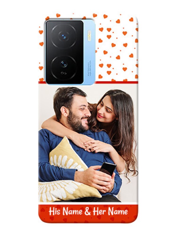 Custom iQOO Z7s 5G Phone Back Covers: Orange Love Symbol Design