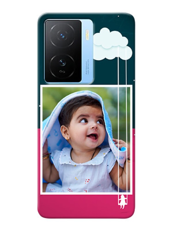 Custom iQOO Z7s 5G custom phone covers: Cute Girl with Cloud Design