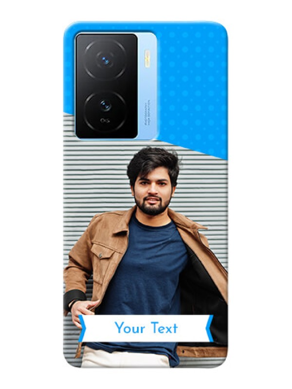 Custom iQOO Z7s 5G Personalized Mobile Covers: Simple Blue Color Dotted Design