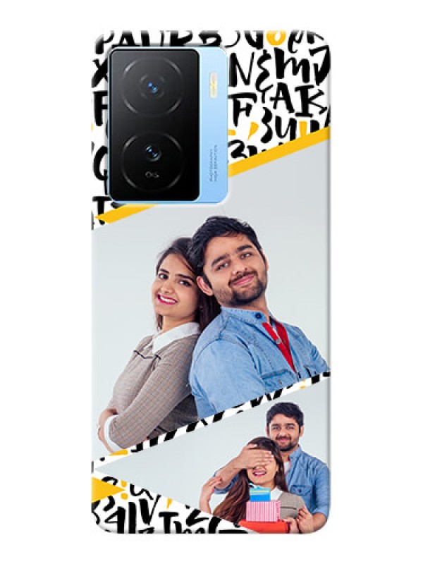 Custom iQOO Z7s 5G Phone Back Covers: Letters Pattern Design