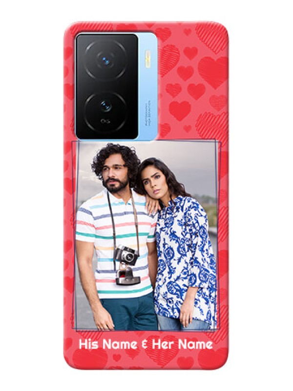 Custom iQOO Z7s 5G Mobile Back Covers: with Red Heart Symbols Design