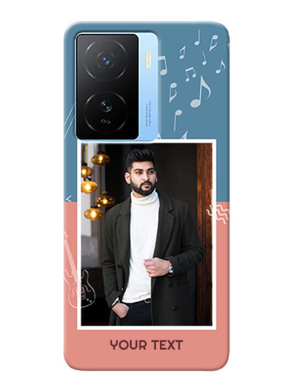 Custom iQOO Z7s 5G Phone Back Covers with Color Musical Note Design