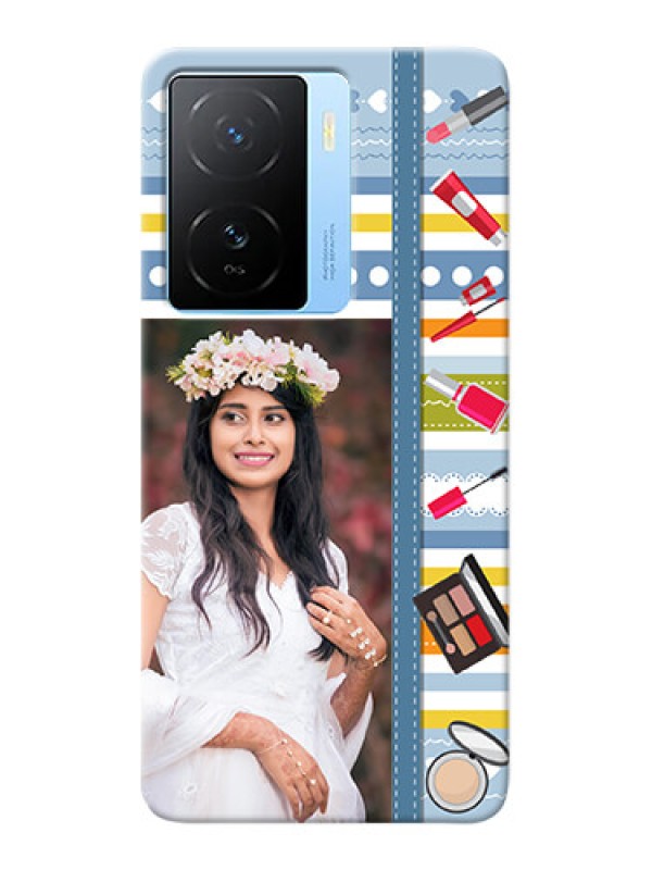 Custom iQOO Z7s 5G Personalized Mobile Cases: Makeup Icons Design