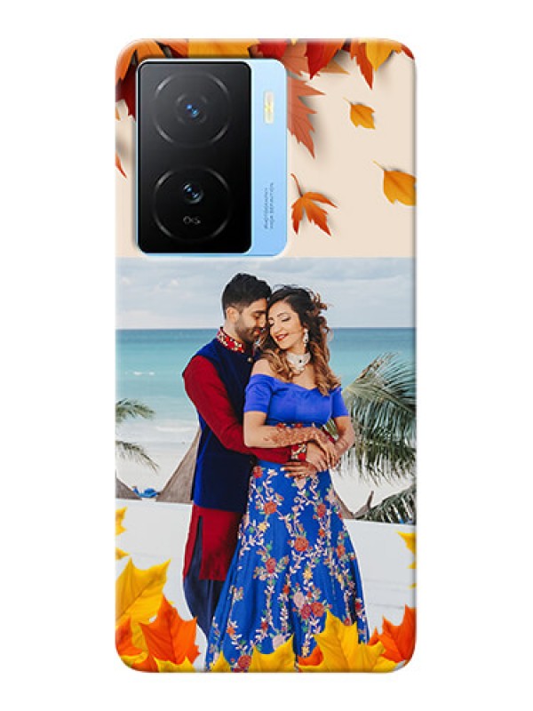 Custom iQOO Z7s 5G Mobile Phone Cases: Autumn Maple Leaves Design