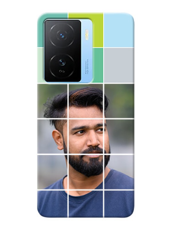 Custom iQOO Z7s 5G personalised phone covers with white box pattern 