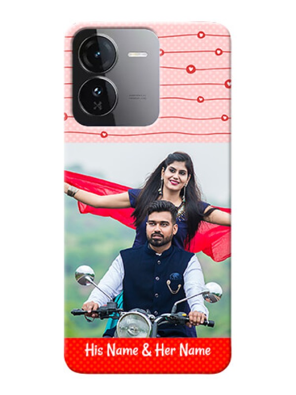 Custom iQOO Z9 5G Custom Phone Cases: Red Pattern Case Design