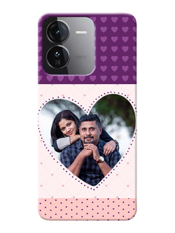 Custom iQOO Z9 5G Mobile Back Covers: Violet Love Dots Design