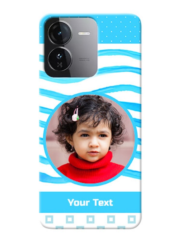 Custom iQOO Z9 5G phone back covers: Simple Blue Case Design