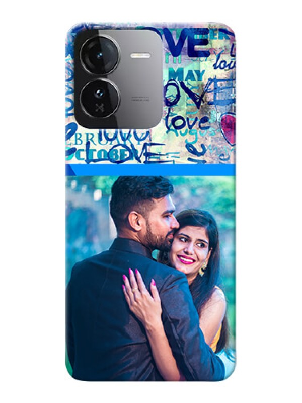 Custom iQOO Z9 5G Mobile Covers Online: Colorful Love Design