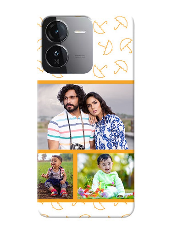 Custom iQOO Z9 5G Personalised Phone Cases: Yellow Pattern Design