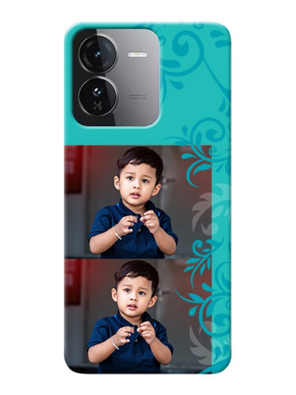 Custom iQOO Z9 5G Mobile Cases with Photo and Green Floral Design