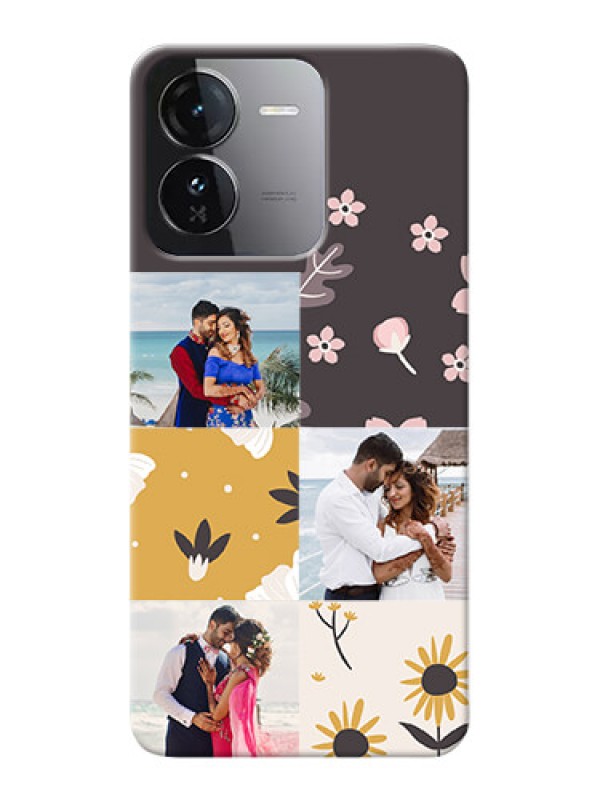 Custom iQOO Z9 5G phone cases online: 3 Images with Floral Design