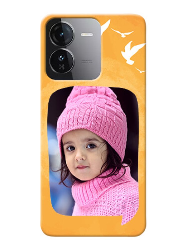 Custom iQOO Z9 5G Phone Covers: Water Color Design with Bird Icons