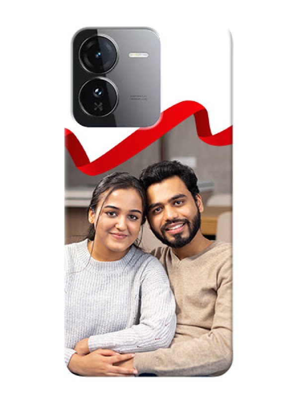 Custom iQOO Z9 5G custom phone cases: Red Ribbon Frame Design