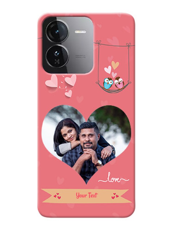 Custom iQOO Z9 5G custom phone covers: Peach Color Love Design