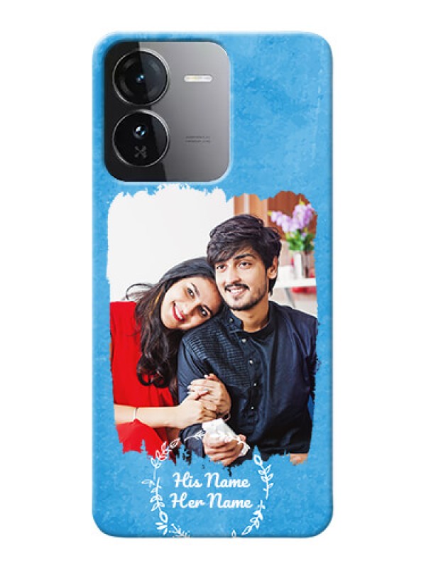 Custom iQOO Z9 5G custom mobile cases: Blue Color Vintage Design