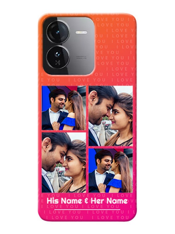 Custom iQOO Z9 5G custom back covers: I Love You Pink Design