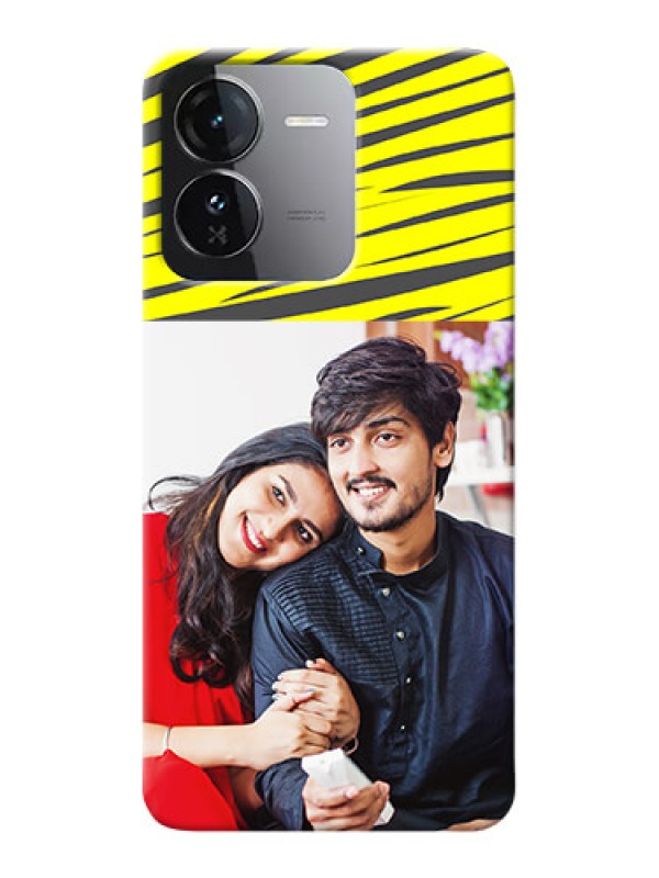 Custom iQOO Z9 5G Personalised mobile covers: Yellow Abstract Design