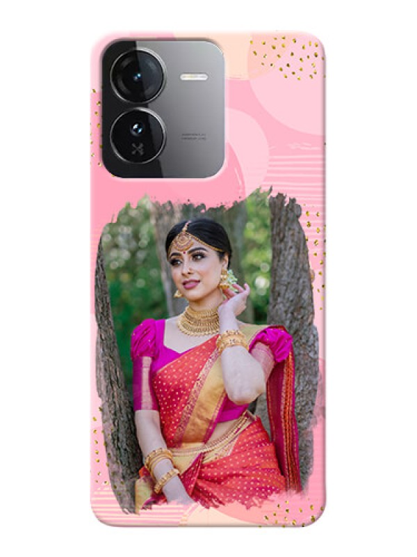 Custom iQOO Z9 5G Phone Covers for Girls: Gold Glitter Splash Design