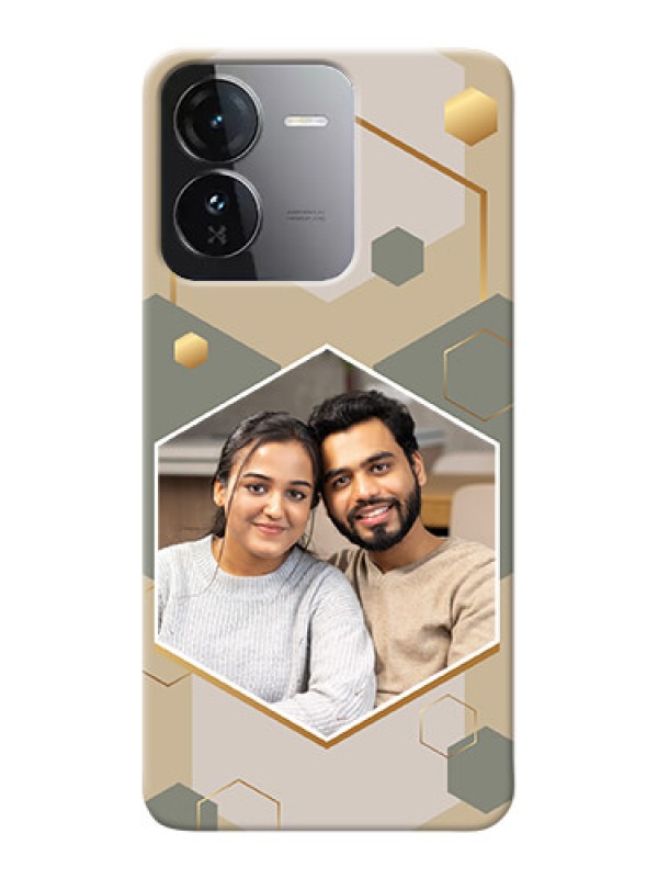 Custom iQOO Z9 5G Photo Printing on Case with Stylish Hexagon Pattern Design