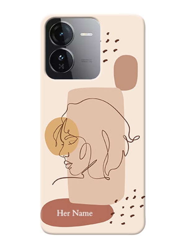 Custom iQOO Z9 5G Photo Printing on Case with Calm Woman line art Design