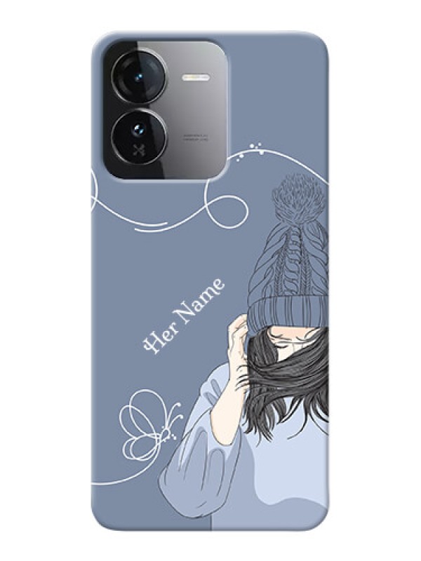 Custom iQOO Z9 5G Custom Mobile Case with Girl in winter outfit Design
