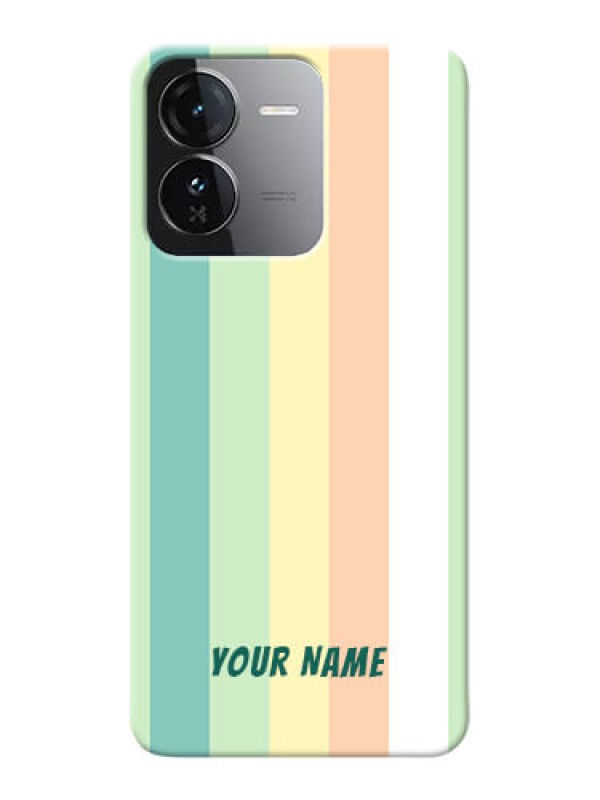 Custom iQOO Z9 5G Photo Printing on Case with Multicolour Stripes Design