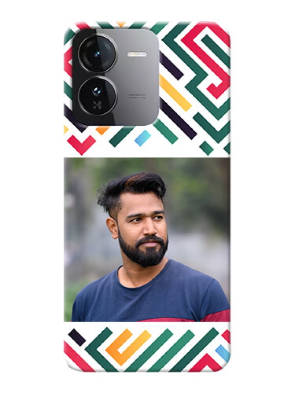 Custom iQOO Z9 5G Personalized Phone Case with Colorful Maze Pattern Design