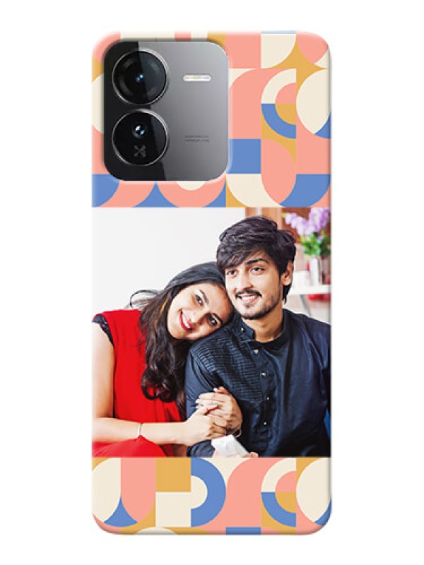 Custom iQOO Z9 5G Photo Printing on Case with Semicircle Maze Pattern Design