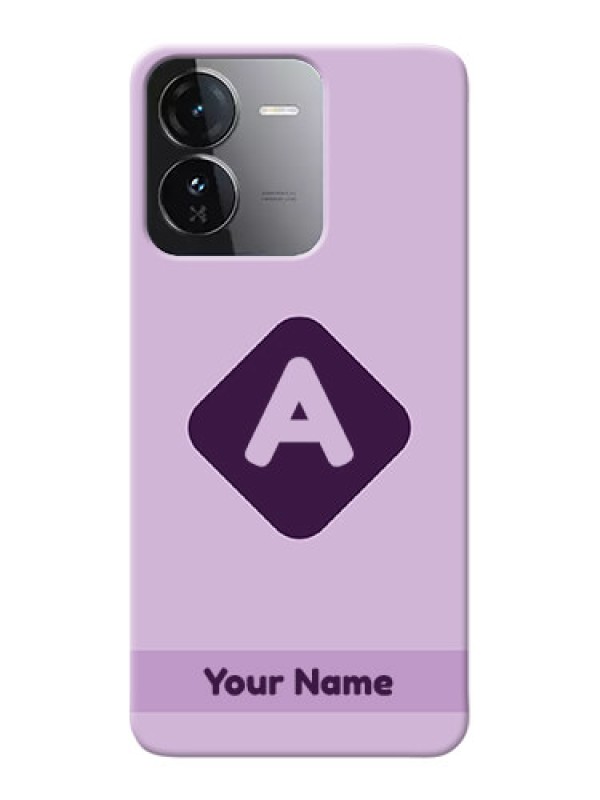 Custom iQOO Z9 5G Custom Mobile Case with Custom Letter in curved badge Design