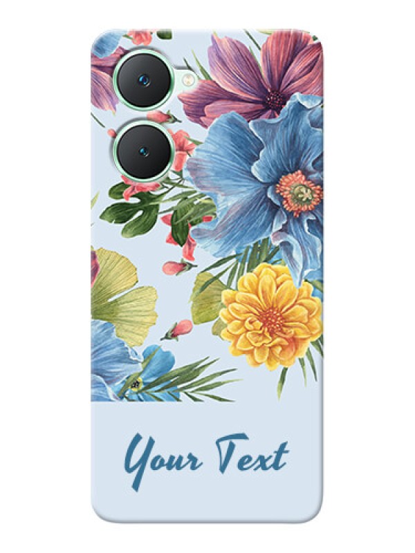 Custom iQOO Z9 Lite 5G Custom Mobile Case with Stunning Watercolored Flowers Painting Design