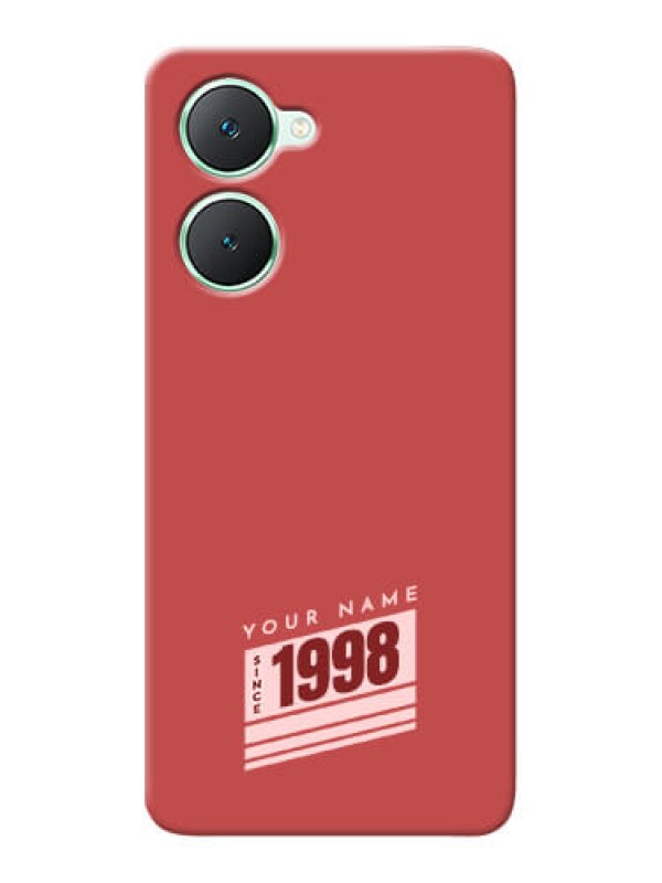 Custom iQOO Z9 Lite 5G Custom Phone Case with Red custom year of birth Design