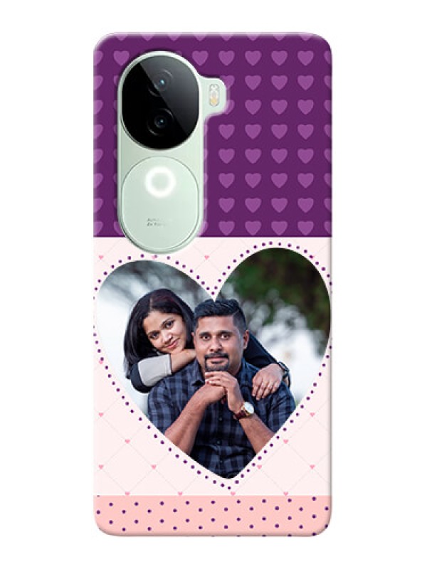 Custom iQOO Z9s 5G Mobile Back Covers: Violet Love Dots Design