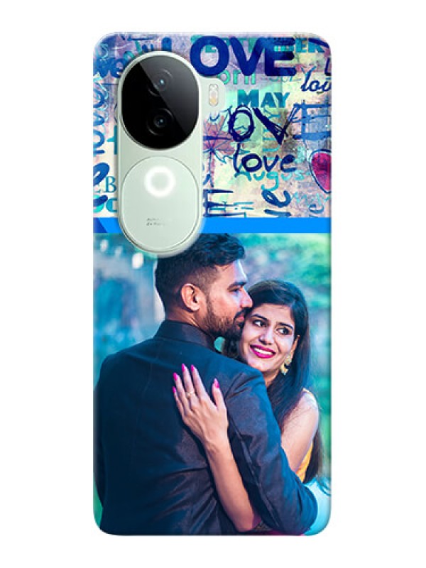 Custom iQOO Z9s 5G Mobile Covers Online: Colorful Love Design