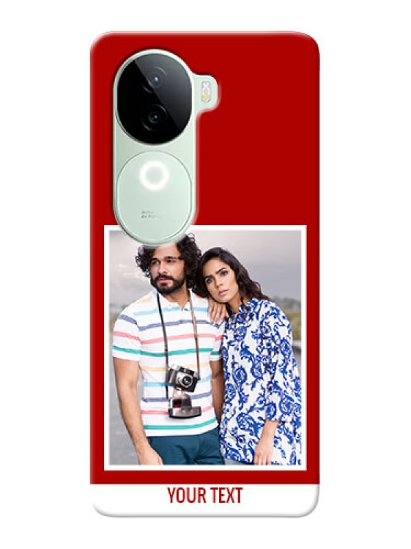 Custom iQOO Z9s 5G mobile phone covers: Simple Red Color Design