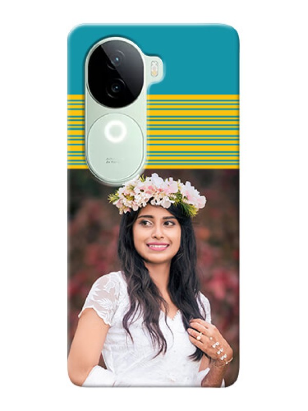 Custom iQOO Z9s 5G personalized phone covers: Yellow And Blue Design